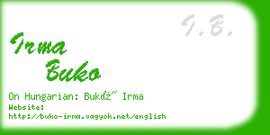 irma buko business card